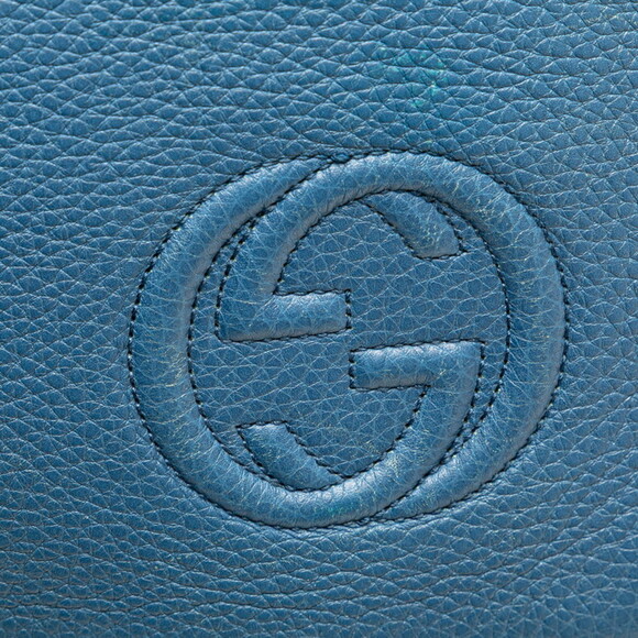 GUCCI Blue Leather Shoulder Bag - Picture 13 of 16